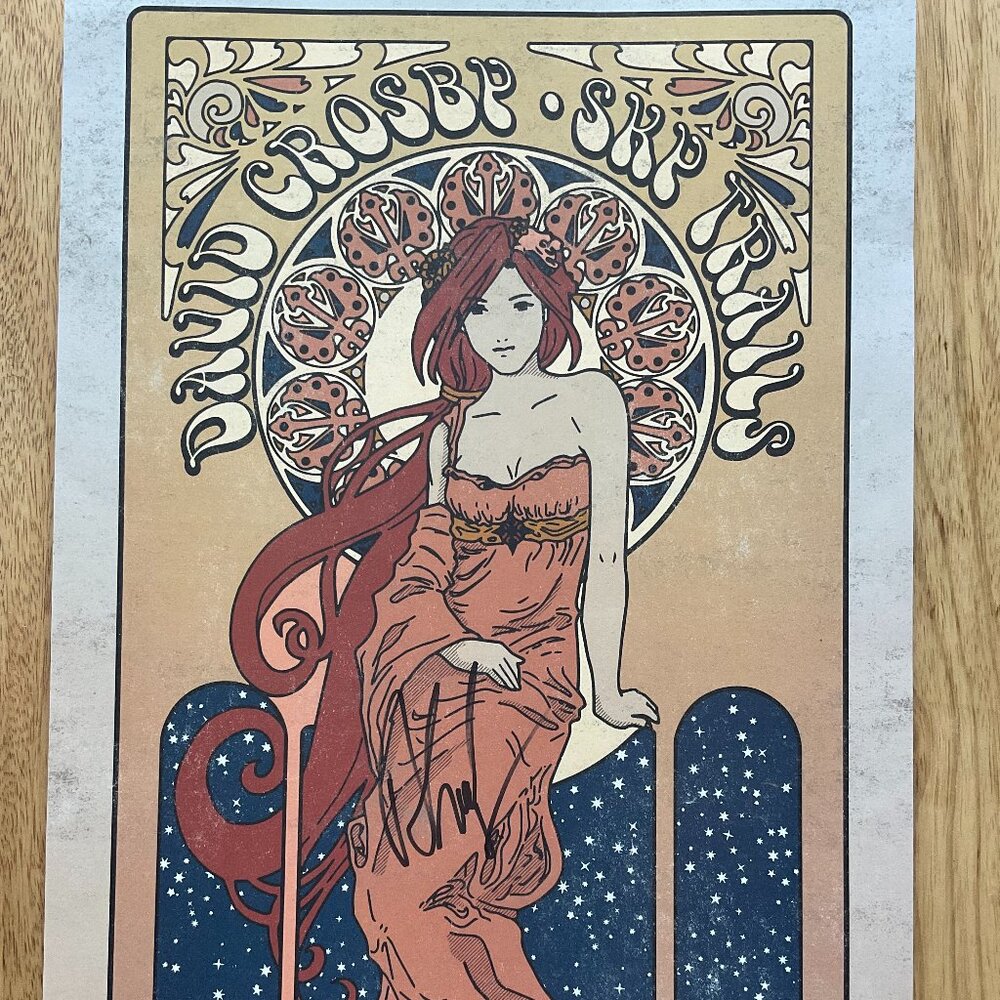 David Crosby Signed Tour Poster, 2019 Sky Trails Tour, Rare Collectible Item